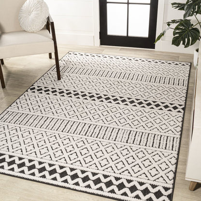 Ormond High-Low Modern Trellis Geometric Area Rug