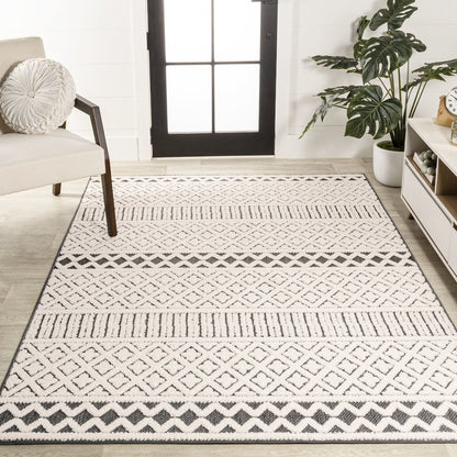 Ormond High-Low Modern Trellis Geometric Area Rug