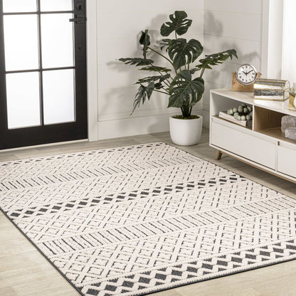 Ormond High-Low Modern Trellis Geometric Area Rug