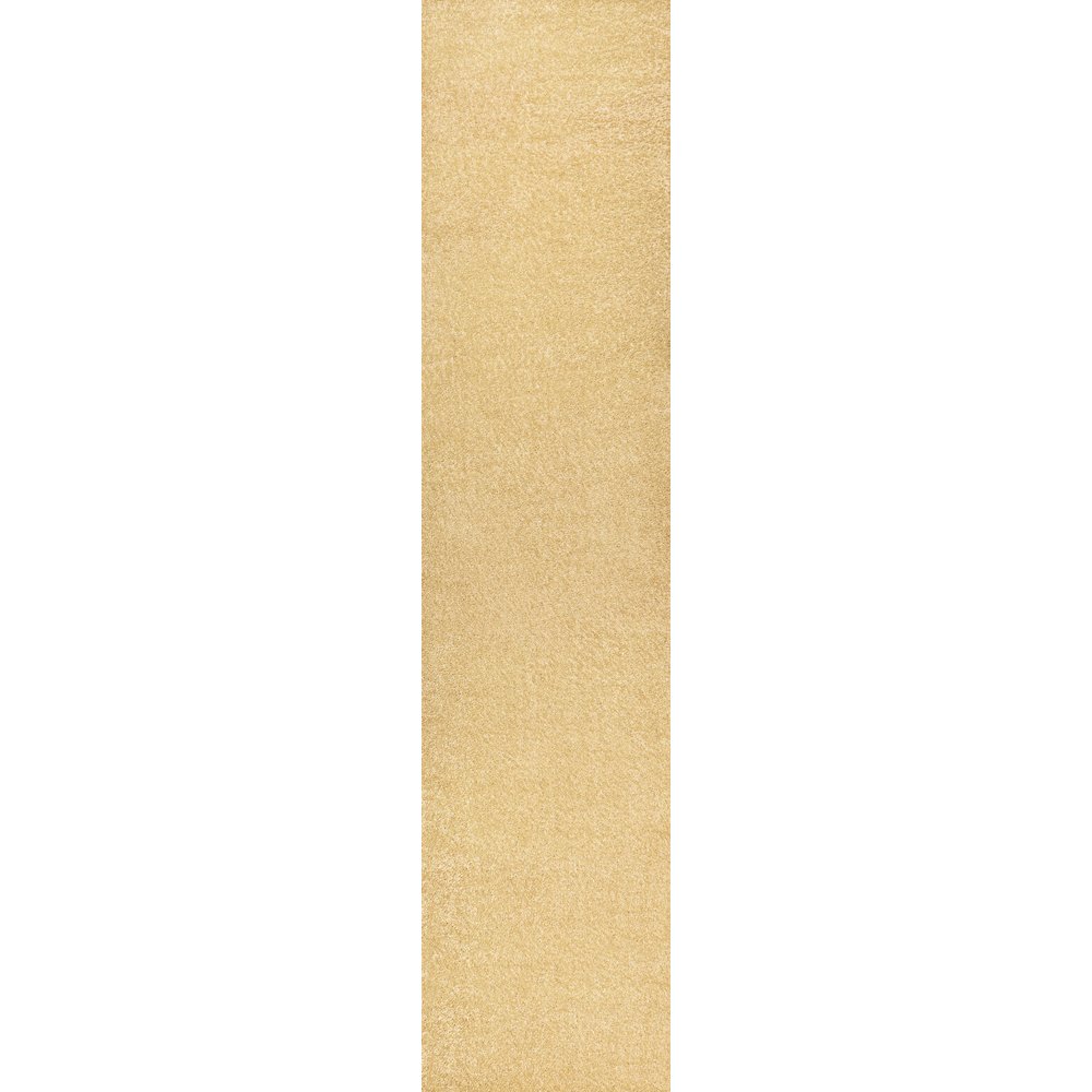 Haze Solid Low Pile Area Rug Mustard