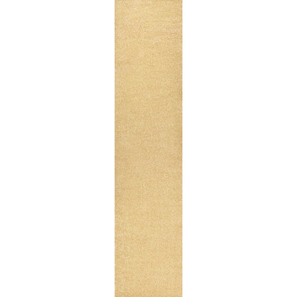 Haze Solid Low Pile Area Rug Mustard
