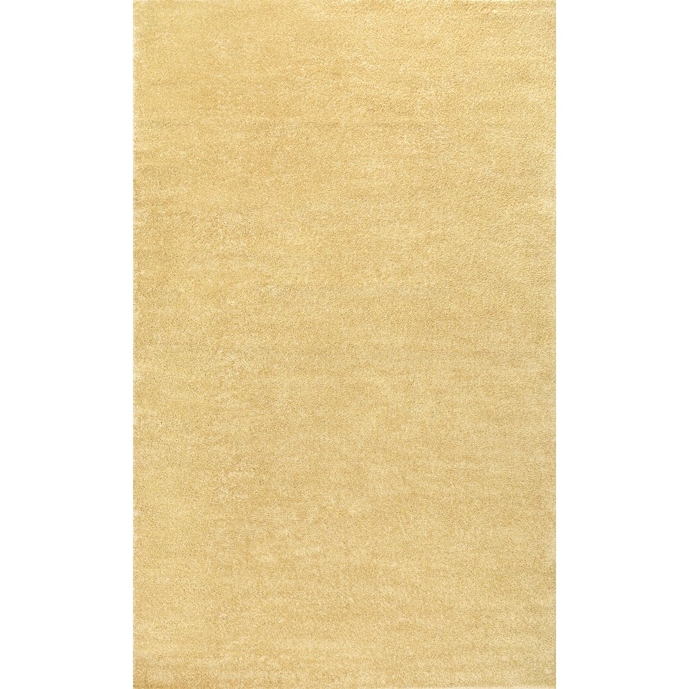 Haze Solid Low Pile Area Rug Mustard