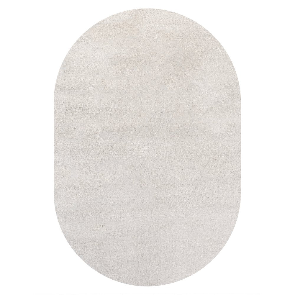 Haze Solid Low Pile Area Rug Ivory