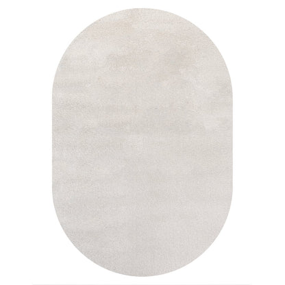 Haze Solid Low Pile Area Rug Ivory