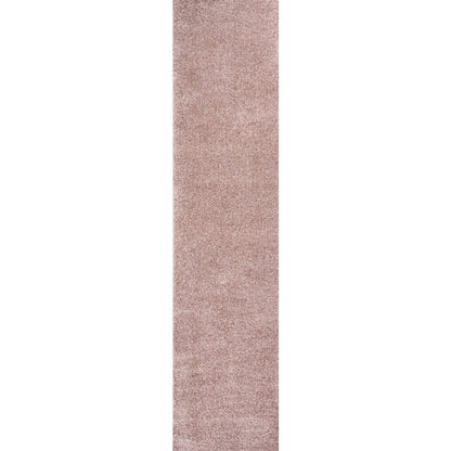 Haze Solid Low Pile Area Rug Pink