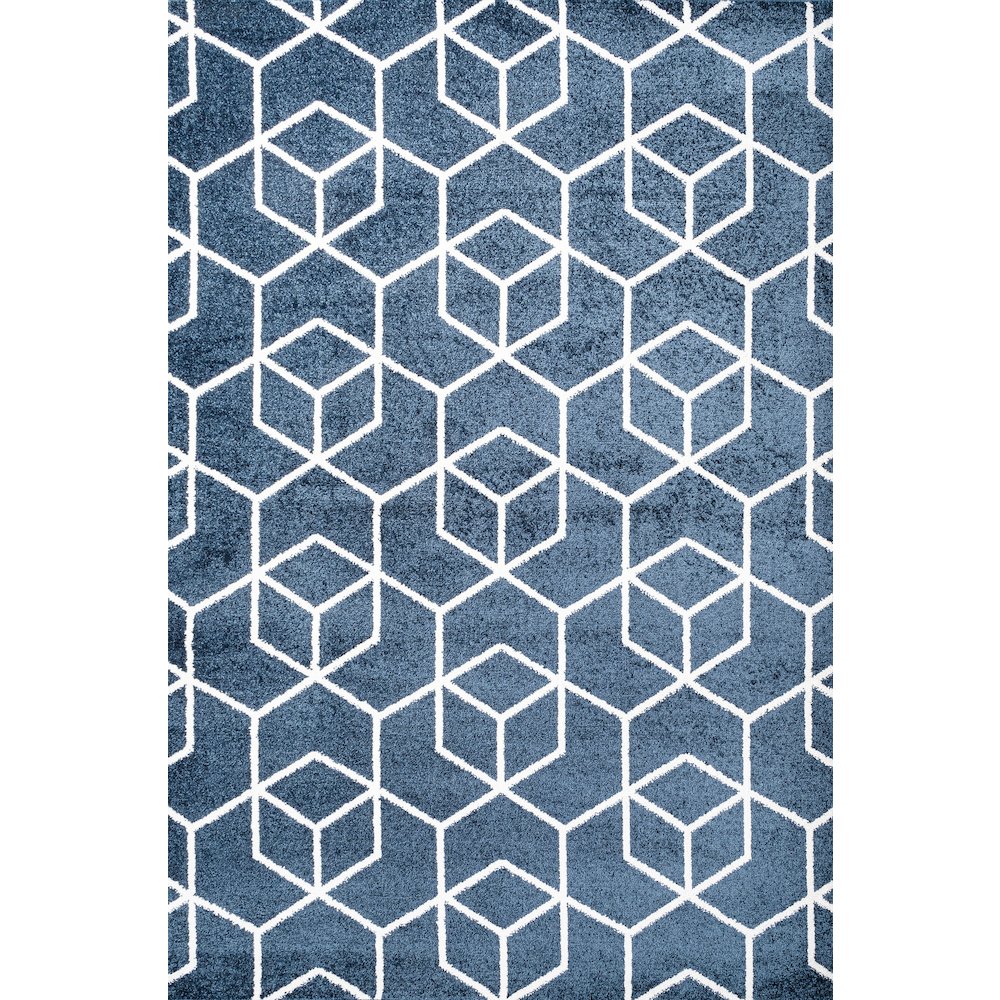 Tumbling Blocks Modern Geometric Area Rug