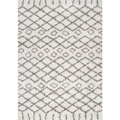Algaida Moroccan Diamond Shag Area Rug