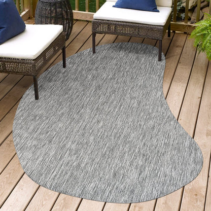 Evan Modern Rustic Organic CurveIndoor/Outdoor Shaped  Rug