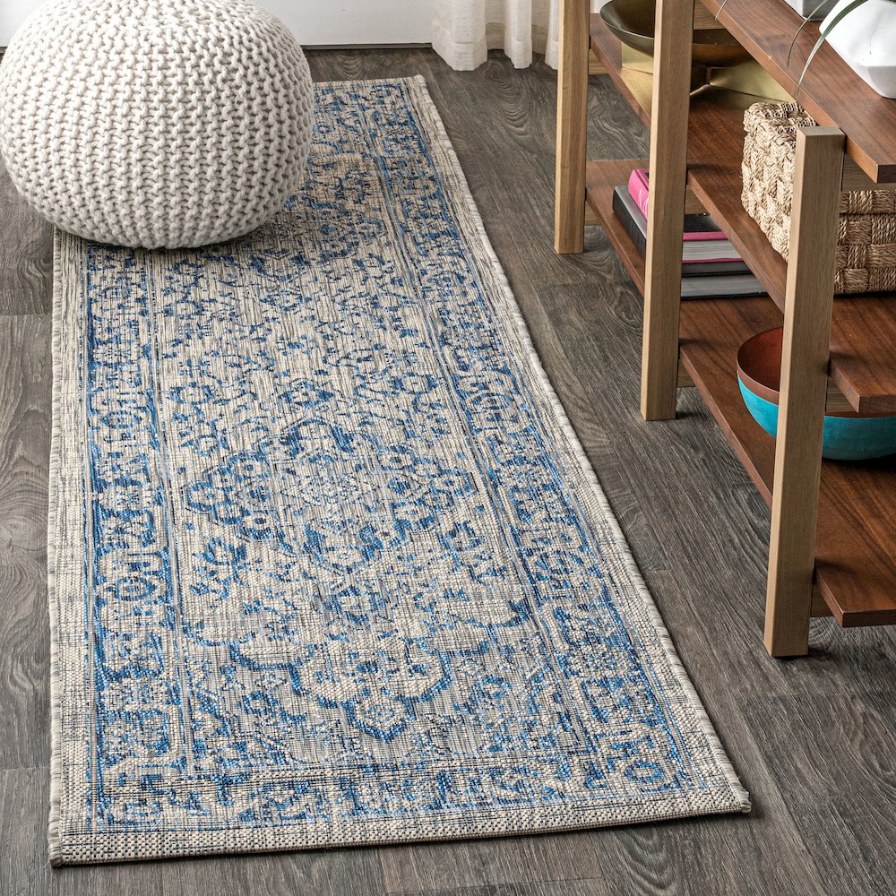 Rozetta Boho Medallion Textured Weave Indoor/Outdoor Area Rug