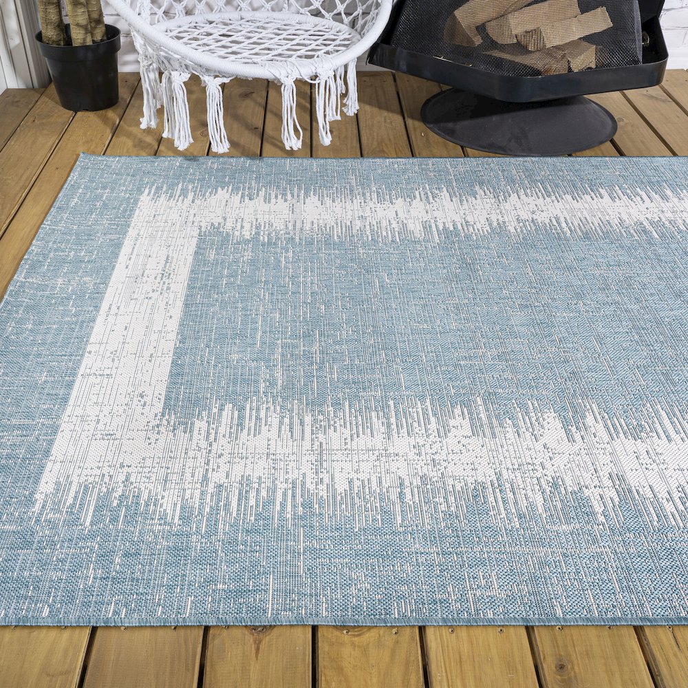 Scandi Minimalist Border Indoor/Outdoor Area Rug