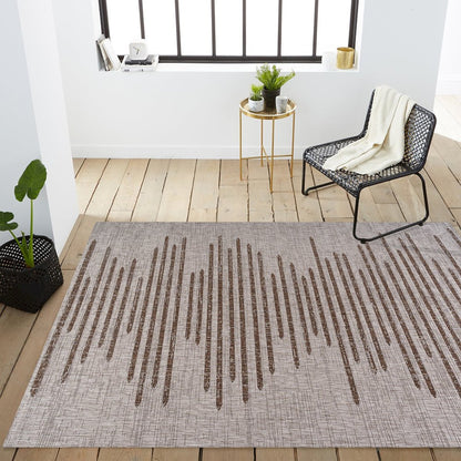Zolak Berber Stripe Geometric Indoor/Outdoor Area Rug