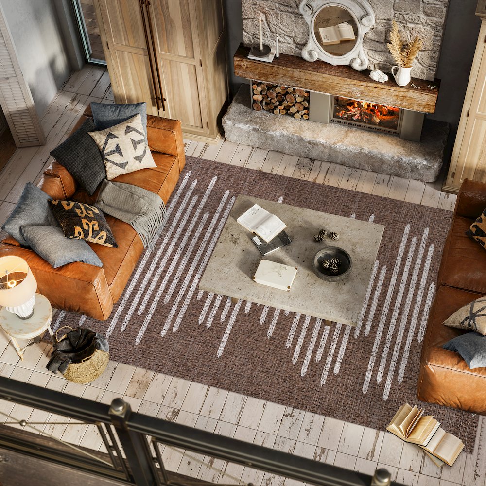 Zolak Berber Stripe Geometric Indoor/Outdoor Area Rug