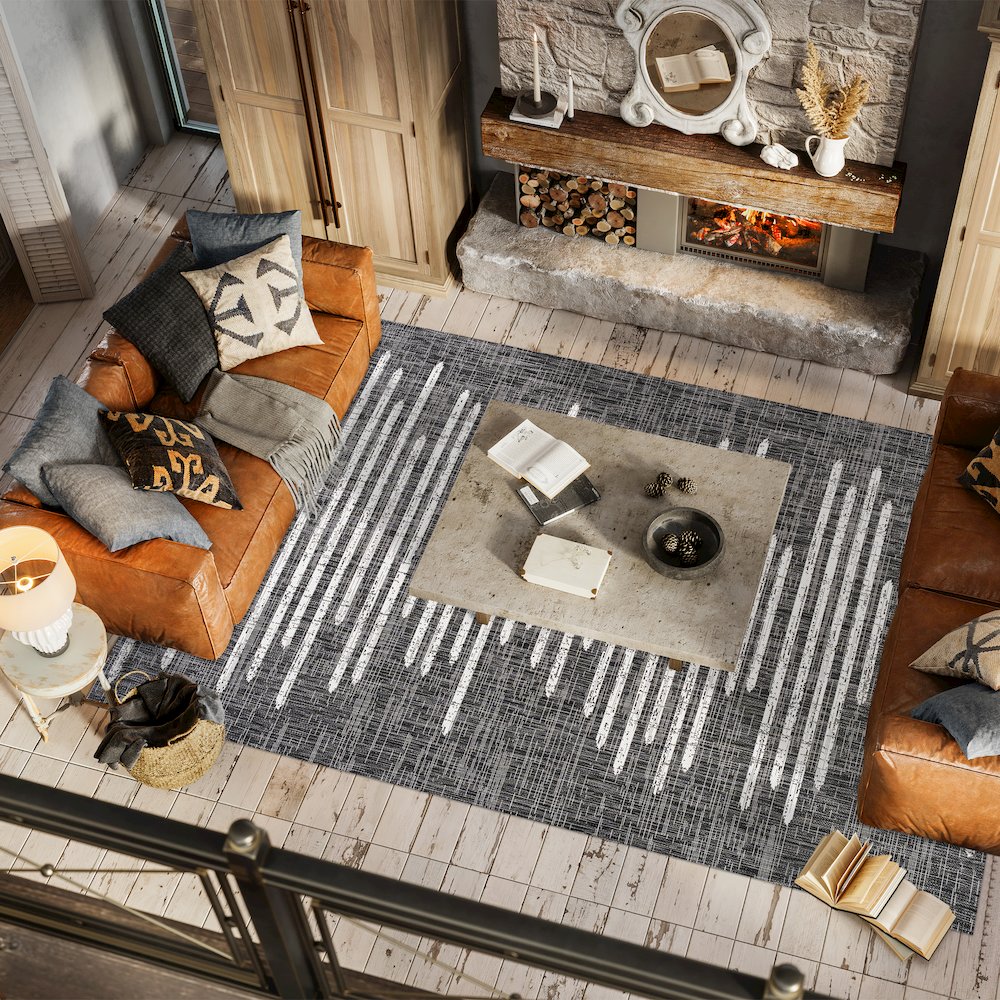Zolak Berber Stripe Geometric Indoor/Outdoor Area Rug