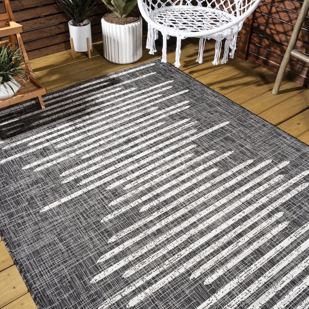 Zolak Berber Stripe Geometric Indoor/Outdoor Area Rug