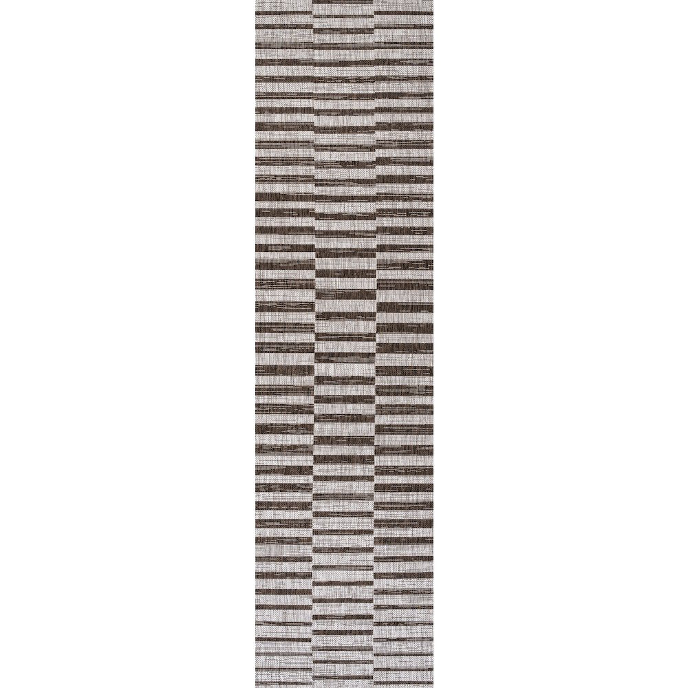 Sukie Modern Offset Stripe Indoor/Outdoor Area Rug