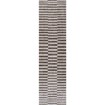 Sukie Modern Offset Stripe Indoor/Outdoor Area Rug