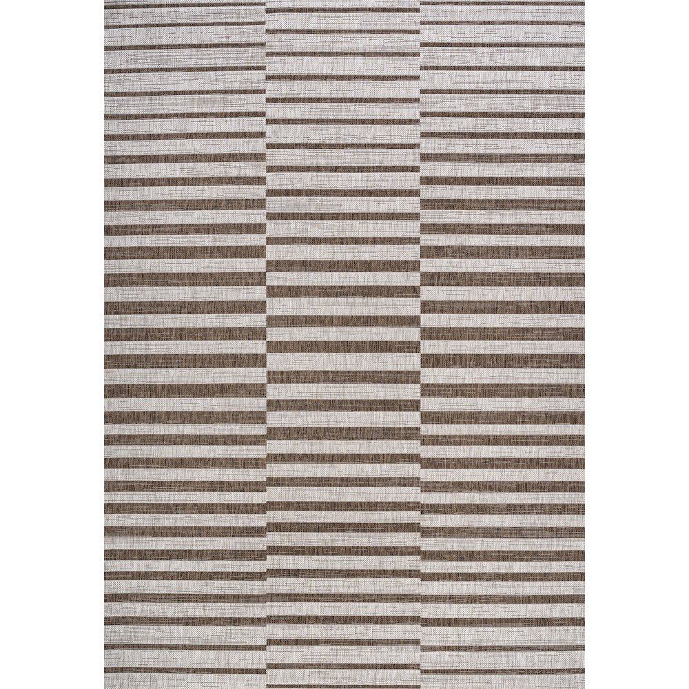 Sukie Modern Offset Stripe Indoor/Outdoor Area Rug
