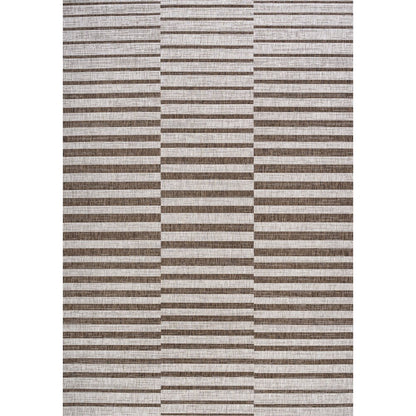 Sukie Modern Offset Stripe Indoor/Outdoor Area Rug
