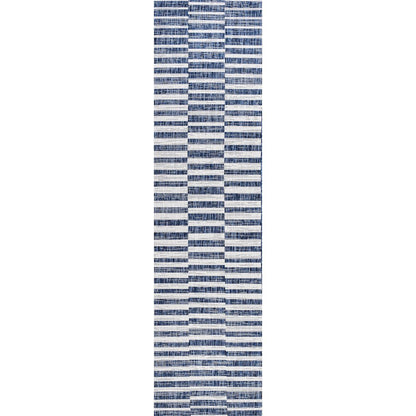 Sukie Modern Offset Stripe Indoor/Outdoor Area Rug