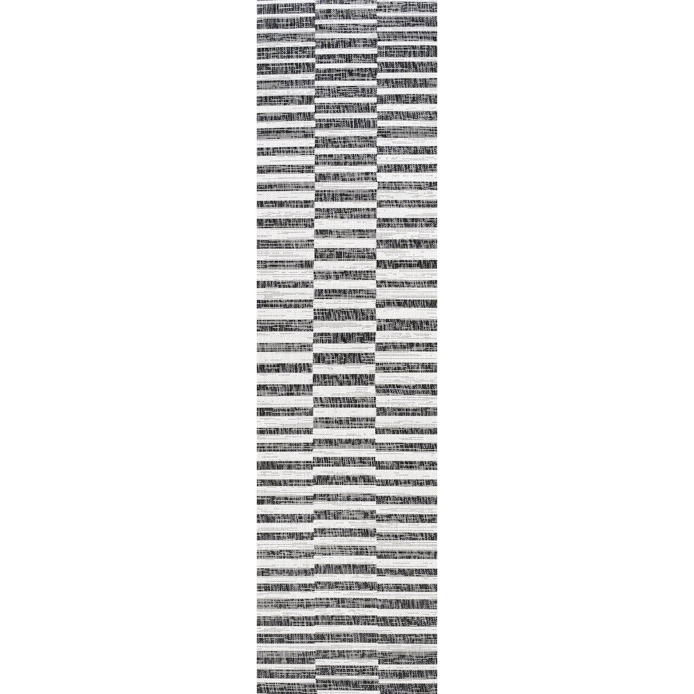 Sukie Modern Offset Stripe Indoor/Outdoor Area Rug