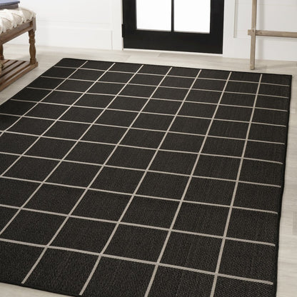 Grid Modern Squares Indoor/Outdoor Area Rug