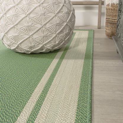 James Modern Border Stripe Indoor/Outdoor Area Rug