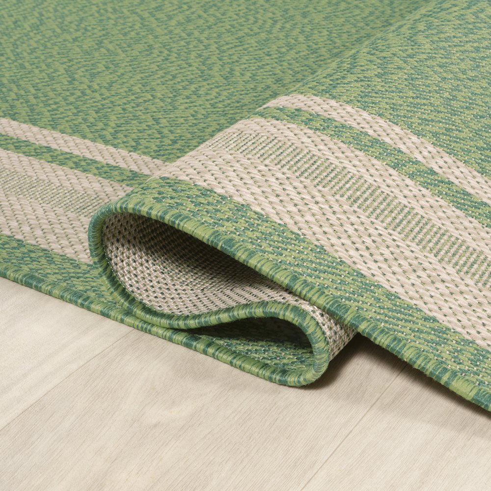 James Modern Border Stripe Indoor/Outdoor Area Rug