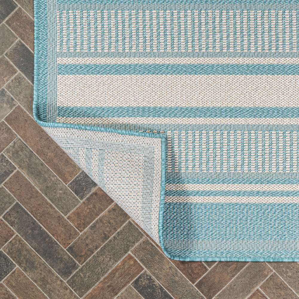 Haynes Modern Double Stripe Indoor/Outdoor Area Rug