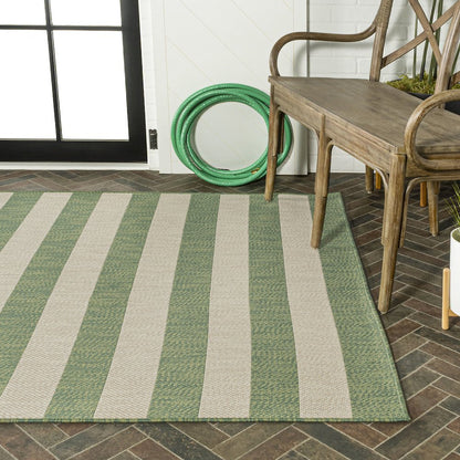 Negril Two Tone Wide Stripe Indoor/Outdoor Area Rug