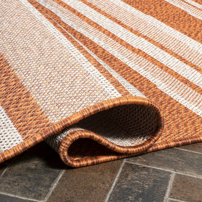 Castara Wavy Stripe Modern Indoor/Outdoor Area Rug