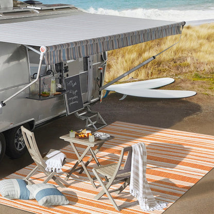 Castara Wavy Stripe Modern Indoor/Outdoor Area Rug