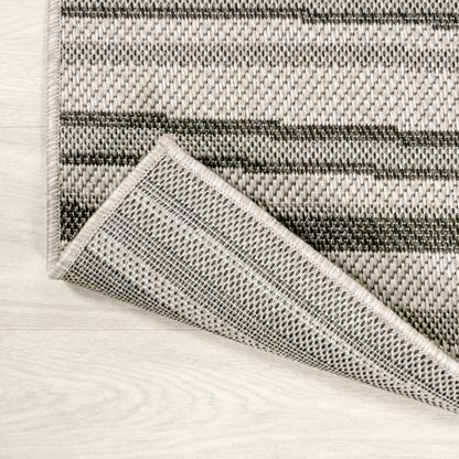 Castara Wavy Stripe Modern Indoor/Outdoor Area Rug