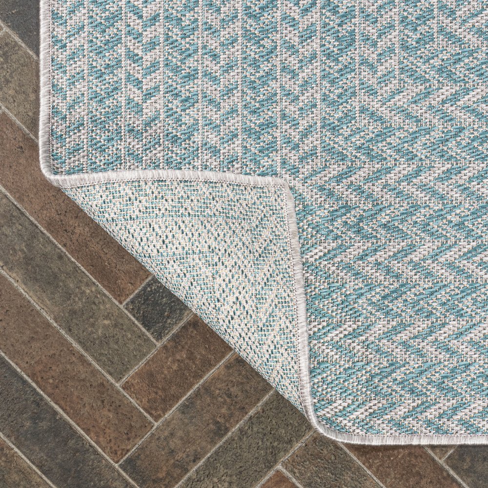 Chevron Modern Concentric Squares Indoor/Outdoor Area Rug