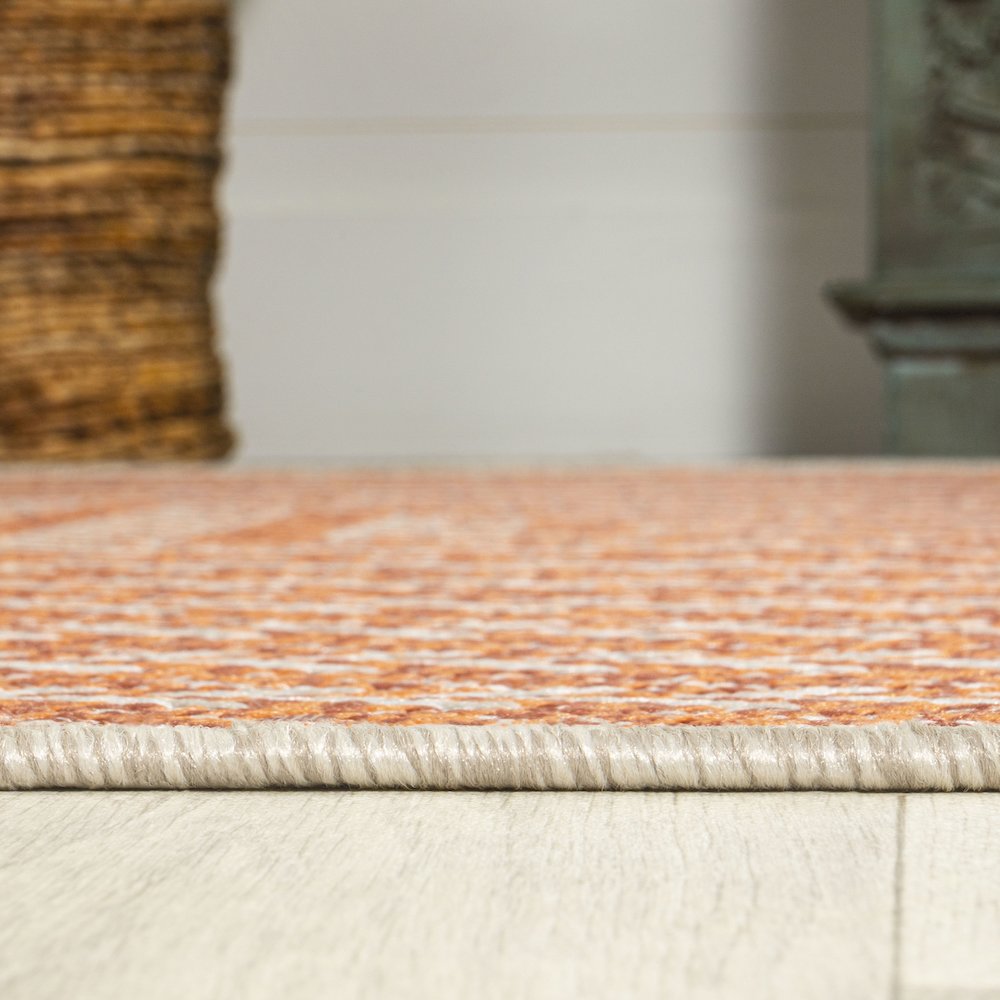 Chevron Modern Concentric Squares Indoor/Outdoor Area Rug