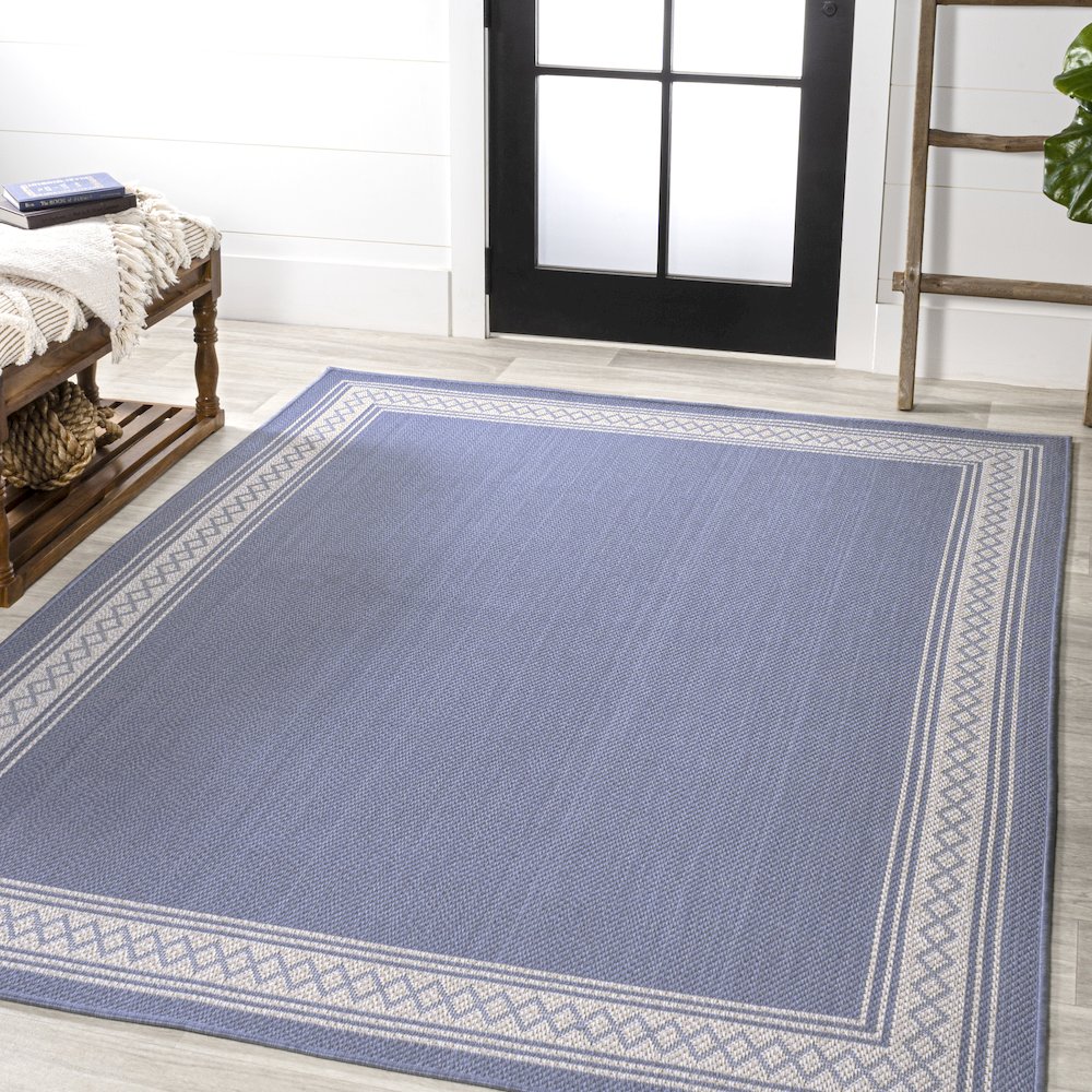 Lucia Classic Diamond Border Indoor/Outdoor Area Rug