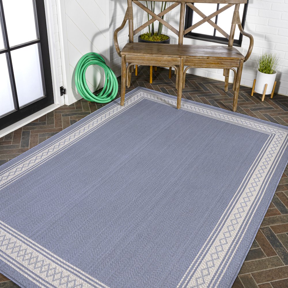 Lucia Classic Diamond Border Indoor/Outdoor Area Rug
