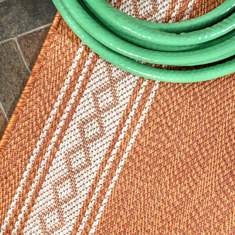 Lucia Classic Diamond Border Indoor/Outdoor Area Rug