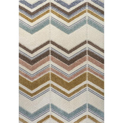 Elin Chevron High-Low Area Rug