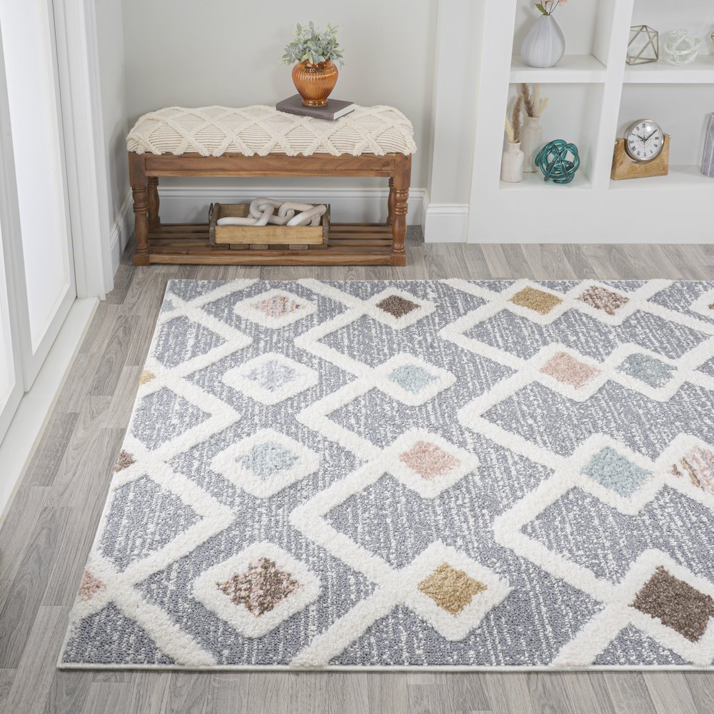 Monique Trellis High-Low Area Rug