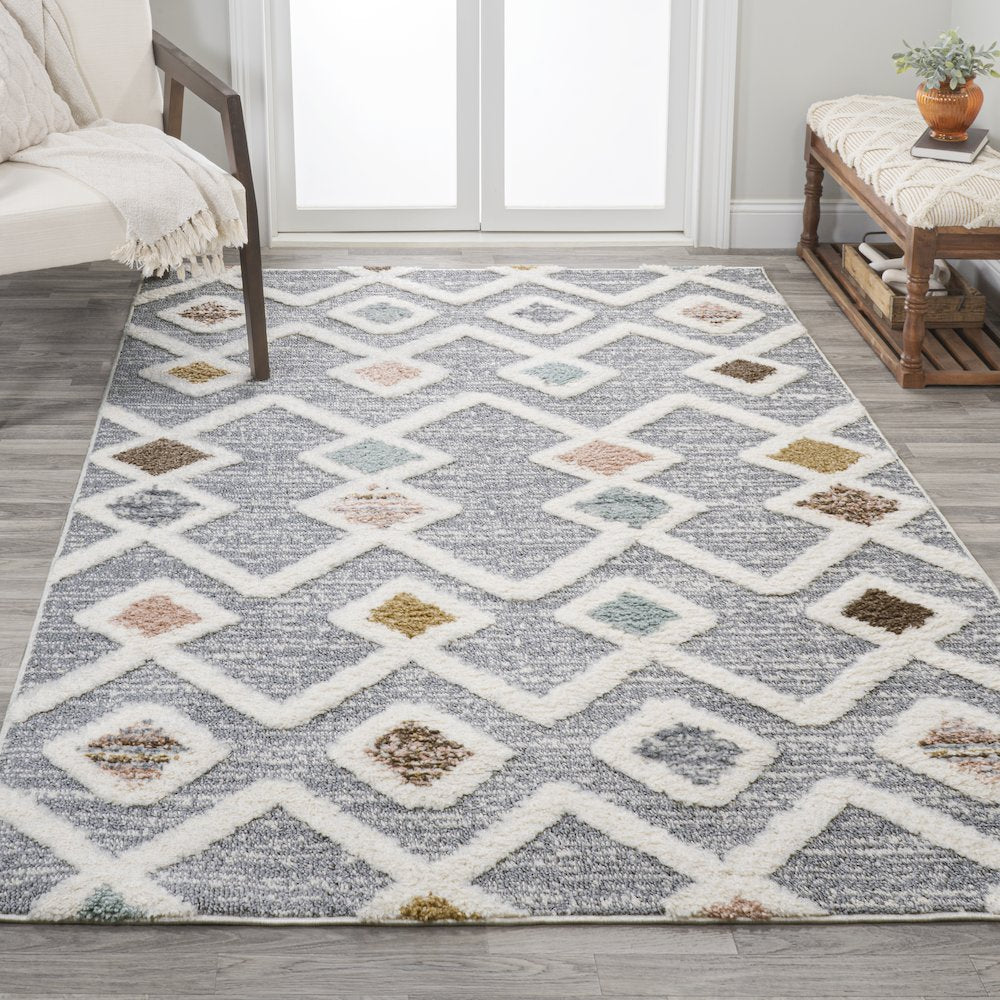 Monique Trellis High-Low Area Rug