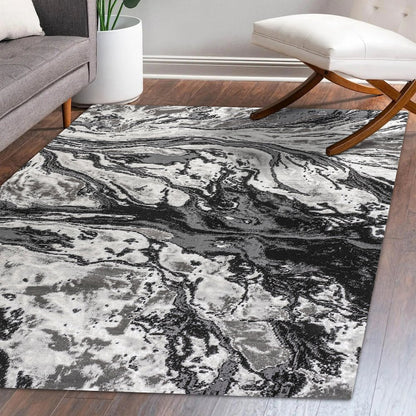 Swirl Marbled Abstract Area Rug