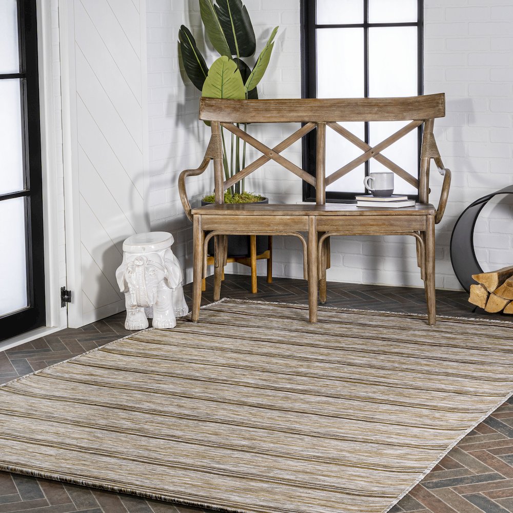 Bo Modern Farmhouse Wide Stripe Area Rug