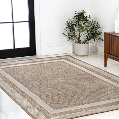 Dover Classic -Stripe Border Indoor/Outdoor Area Rug