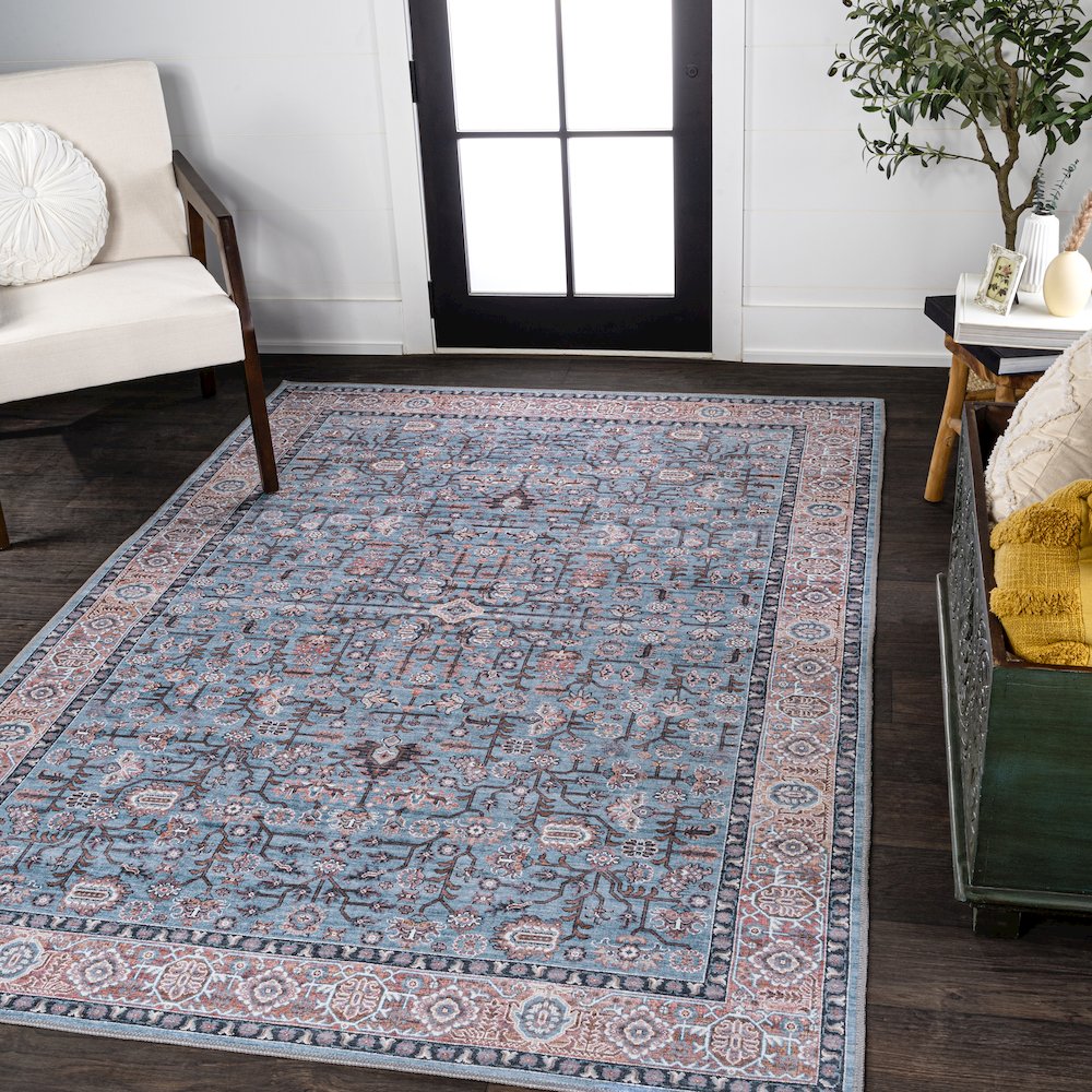 Kemer All-Over Persian Machine-Washable Area Rug