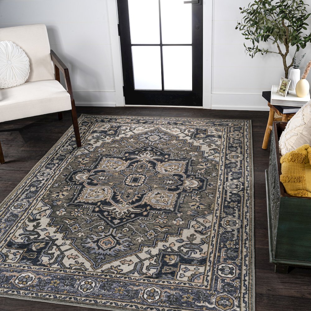 Cirali Ornate Large Medallion Machine-Washable Area Rug