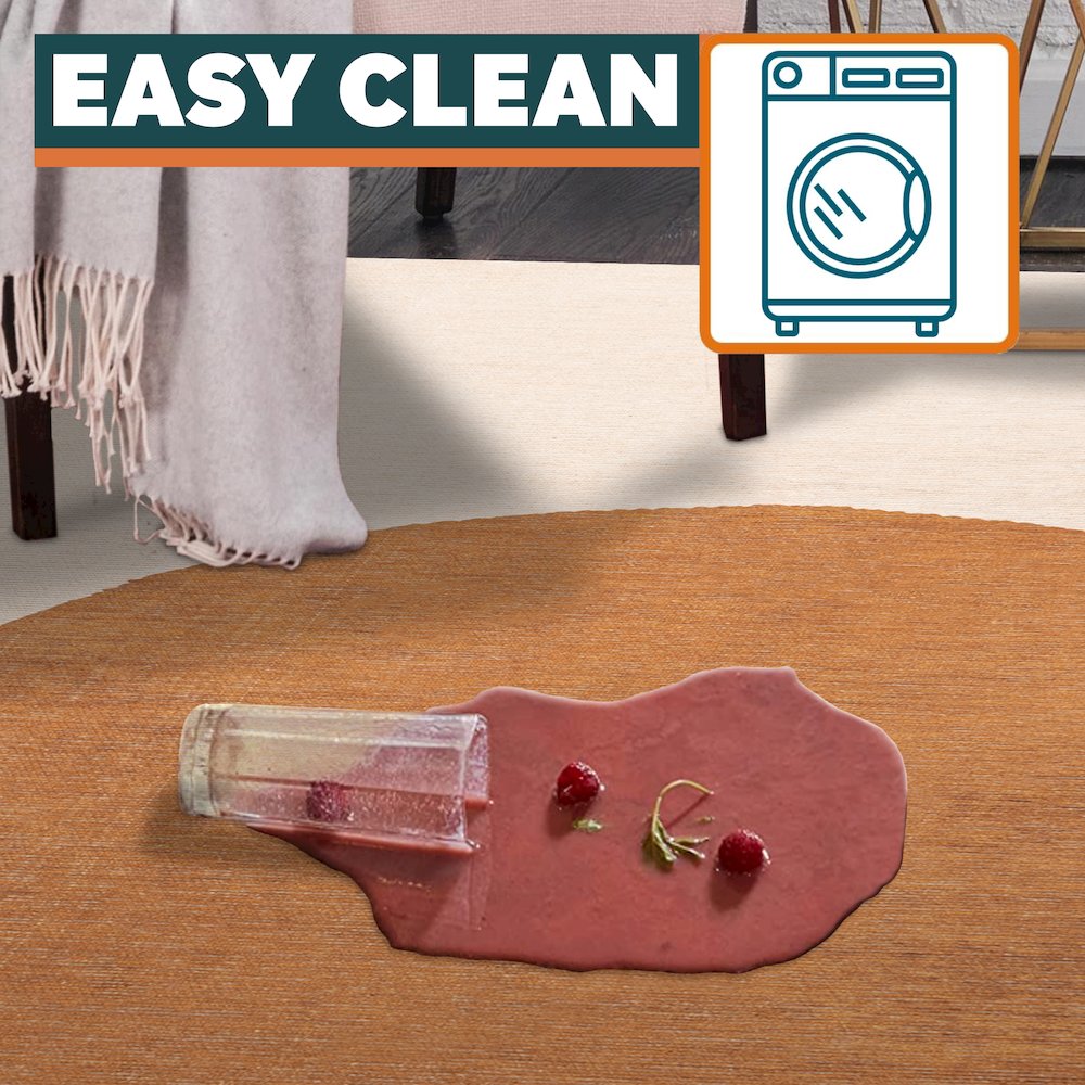 Cirkel Minimalist Geometric Dot Machine Washable Area Rug