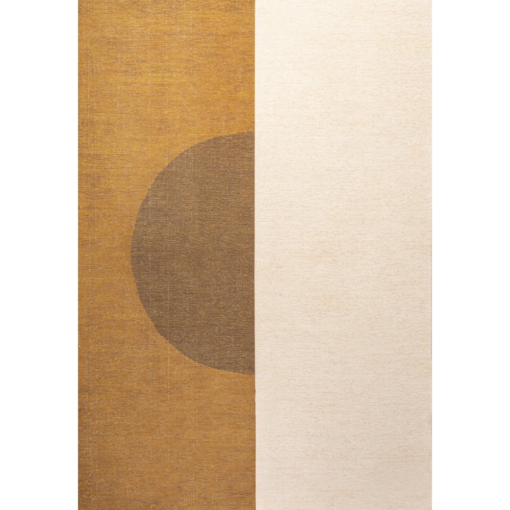 Demie Minimalist Graphic Circle Machine Washable Area Rug