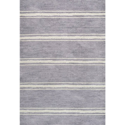 Bande Distressed Ticking Stripe Machine Washable Area Rug