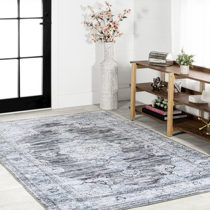 Bausch Bohemian Distressed Chenille Machine-Washable Area Rug