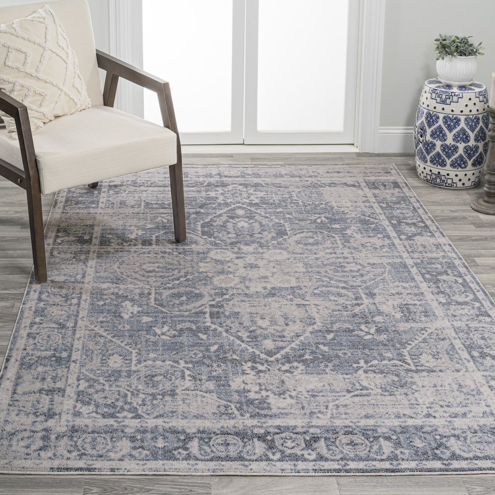 Shaii Global Medallion Low-Pile Machine-Washable Area Rug